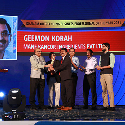 Mr. Geemon Korah, Director, and CEO, of Mane Kancor has been awarded the Outstanding Business Professional of the Year.