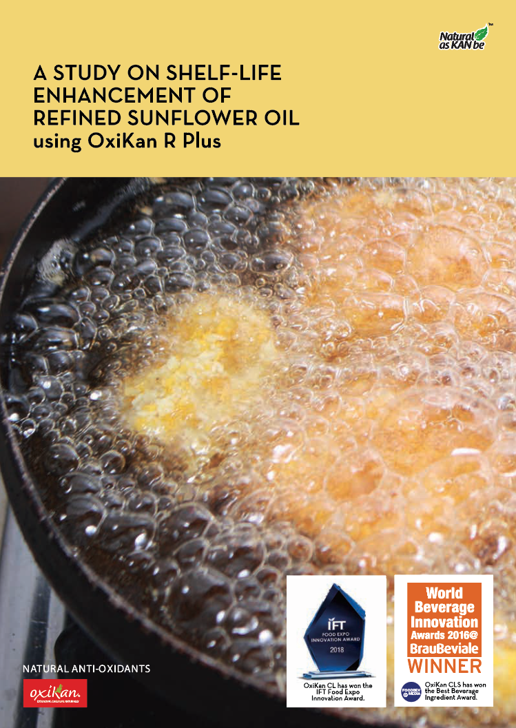A study on shelf life enhancement of refined sunflower oil in deep frying conditions